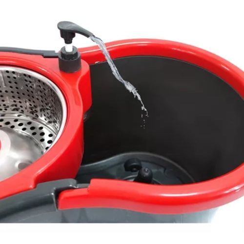 Mop Balde Esfrego Giratorio Pro Pratico Resistente Rodas Alca 1 Refil