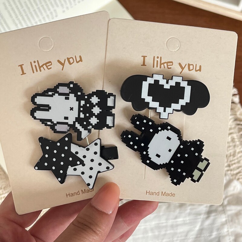 Desenhos Animados Miffy Coelho Bonito Hairpin Doce Legal Tempero Menina Pixel Estilo Duckbill Clipe Franja Lateral Cabel