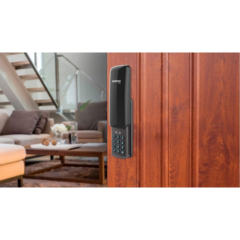 Fechadura Digital de Sobrepor Touch Screen FR 101 Preto Intelbras