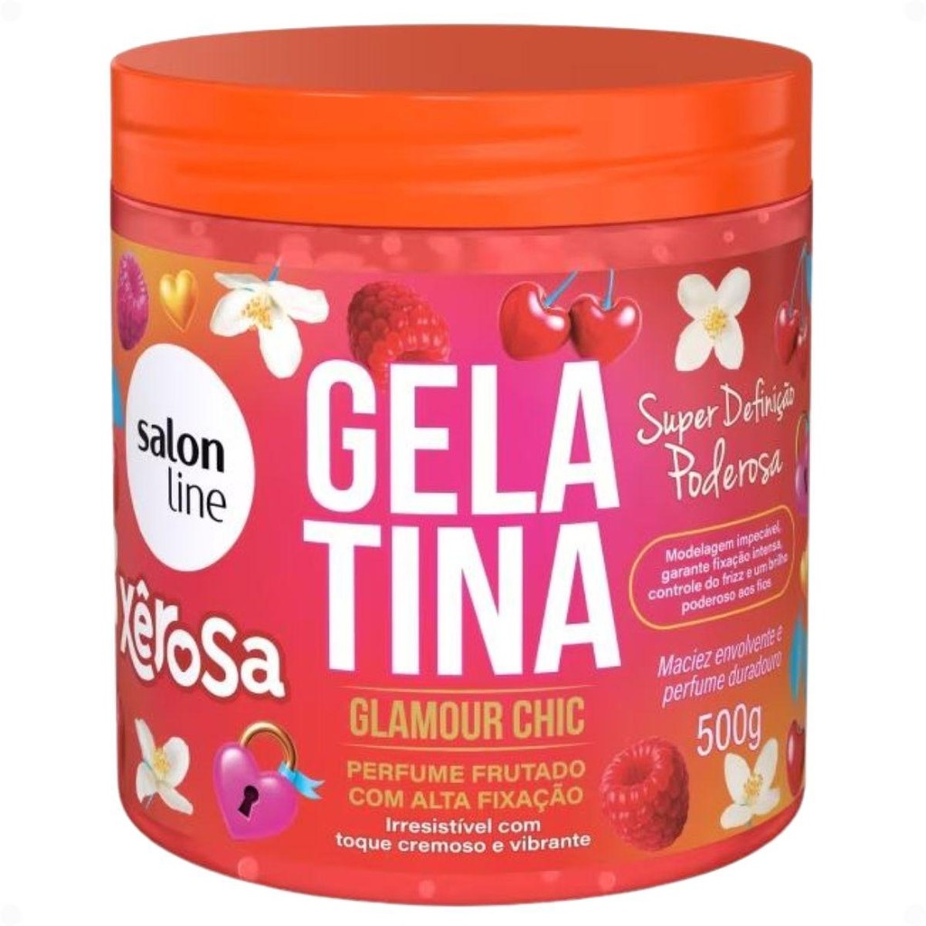 Gelatina Capilar Salon Line Xêrosa Glamour Chic Super Definição Poderosa 500g