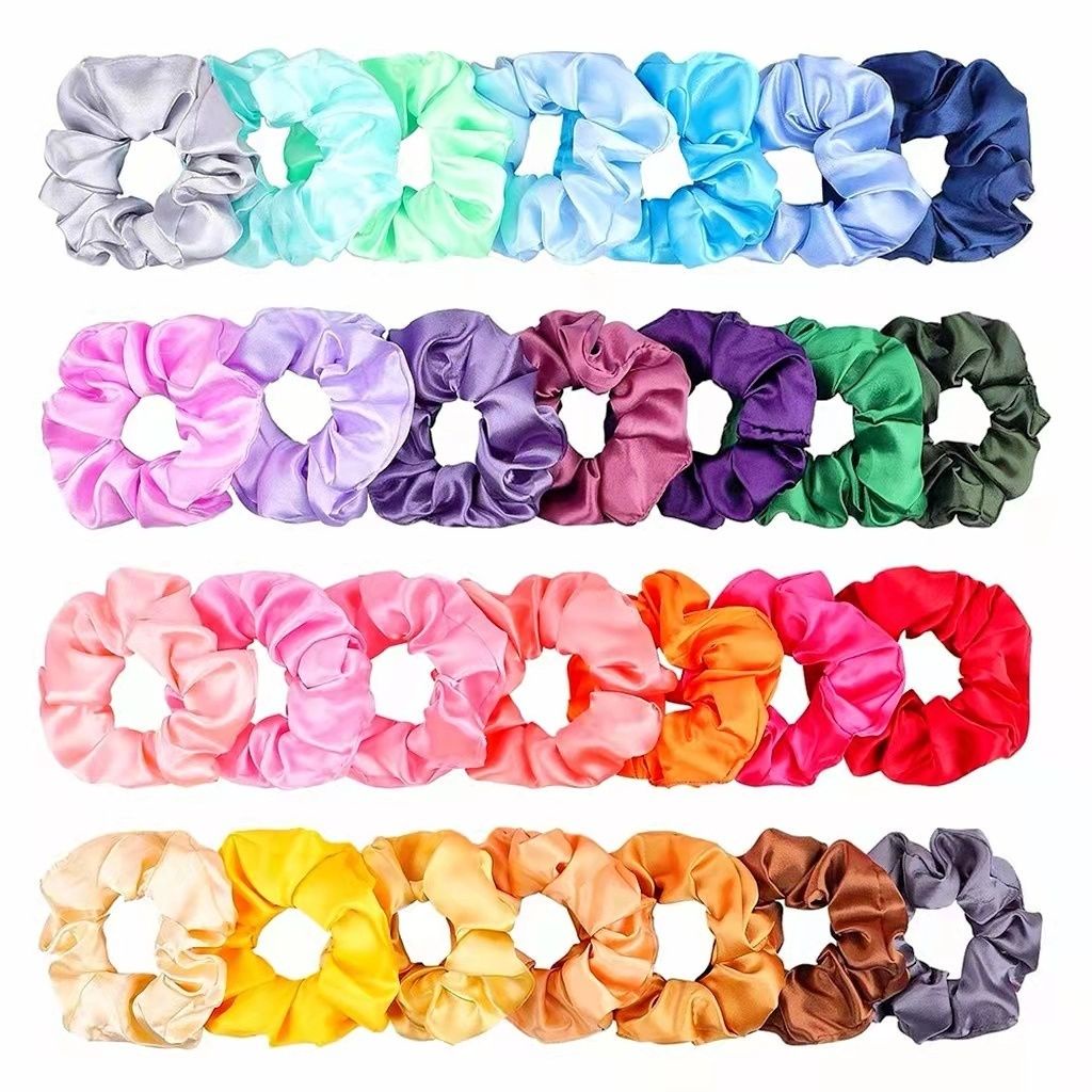Scrunchie Xuxinha De Cetim Anti Frizz Elastico Para Cabelo Chique