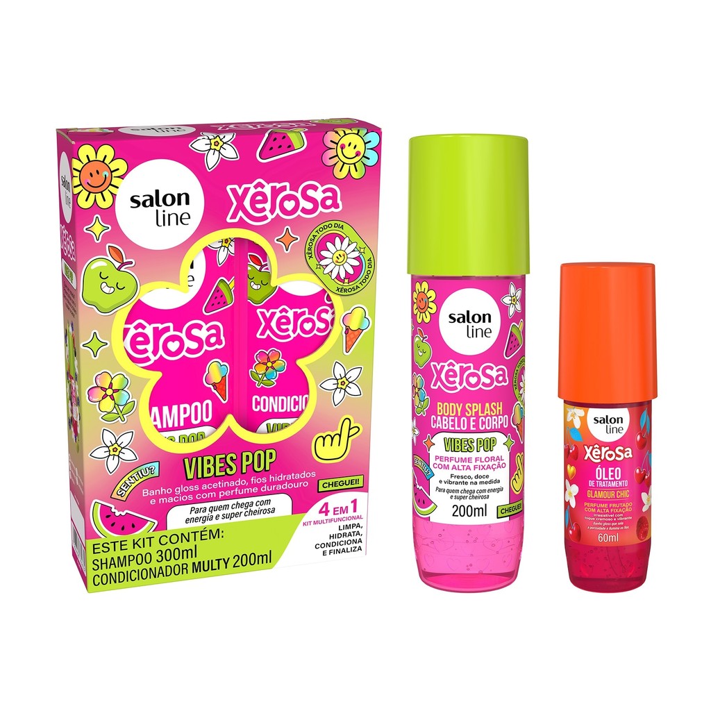 Kit Xêrosa Vibes Pop com Óleo Glamour Chic