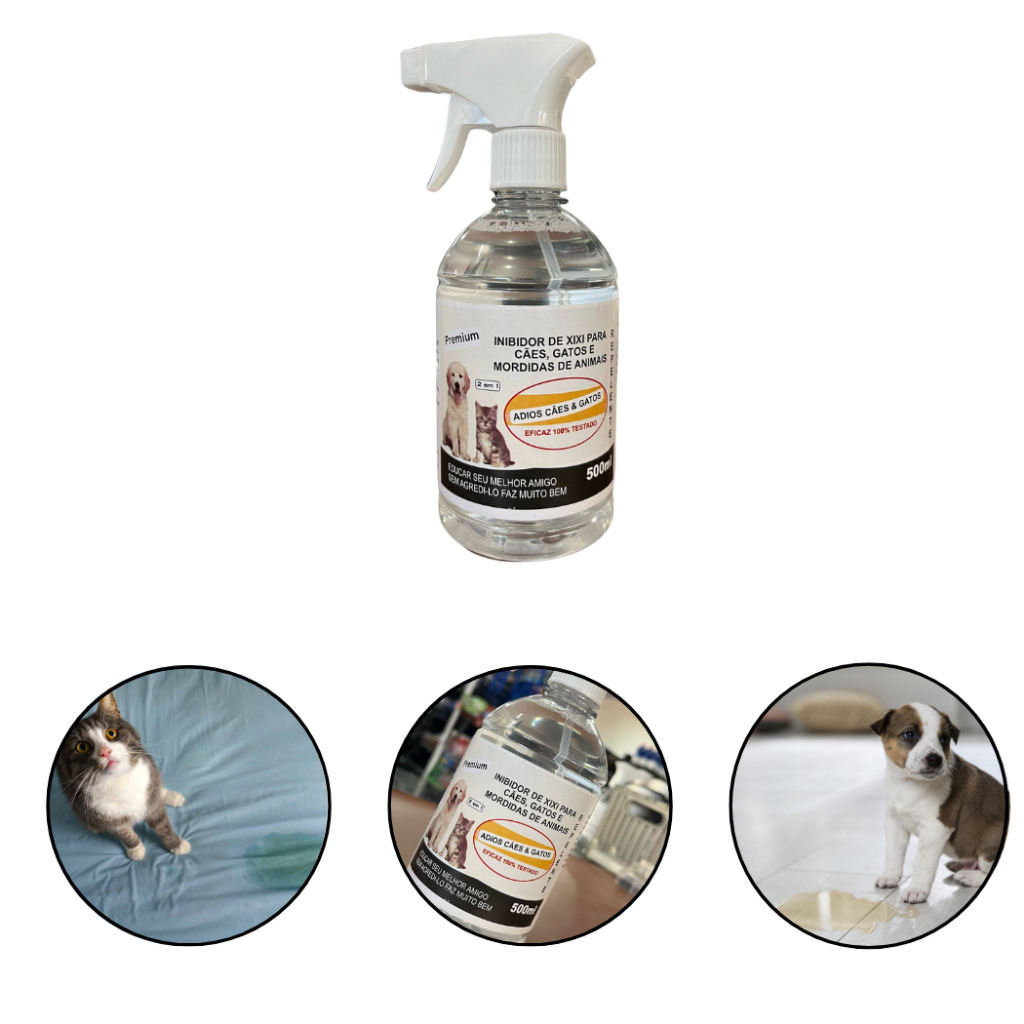 Spray Educador Repelente Urina e Mordidas Cães Gatos 500ml
