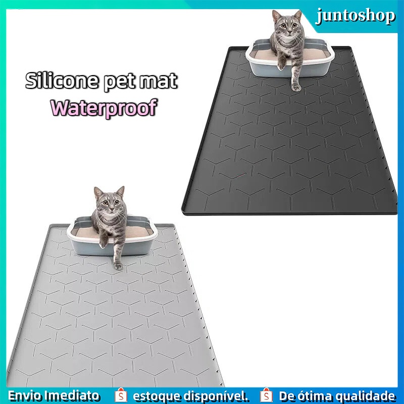 Grande esteira de lixo de gato de silicone, impermeável / à prova de urina, reciclagem de lixo, fácil de limpar