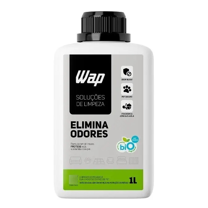 Eliminador De Odores E Limpador De Pegadas Wap 1 Litro Neutralizador Cheiro Urina Cães Gatos