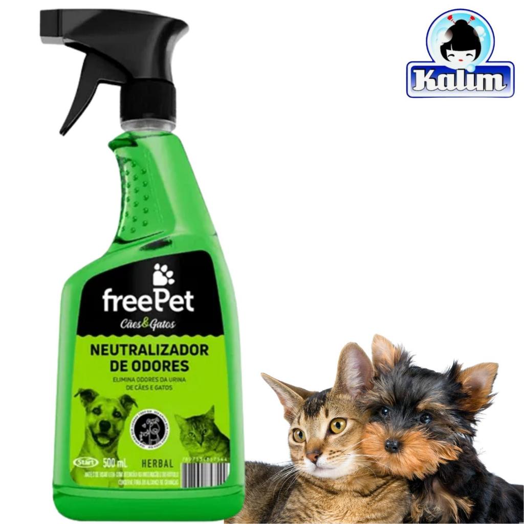Free Pet Neutralizador De Odores Herbal 500ml ou 2L Cães E Gatos Tira Cheiro De Urina
