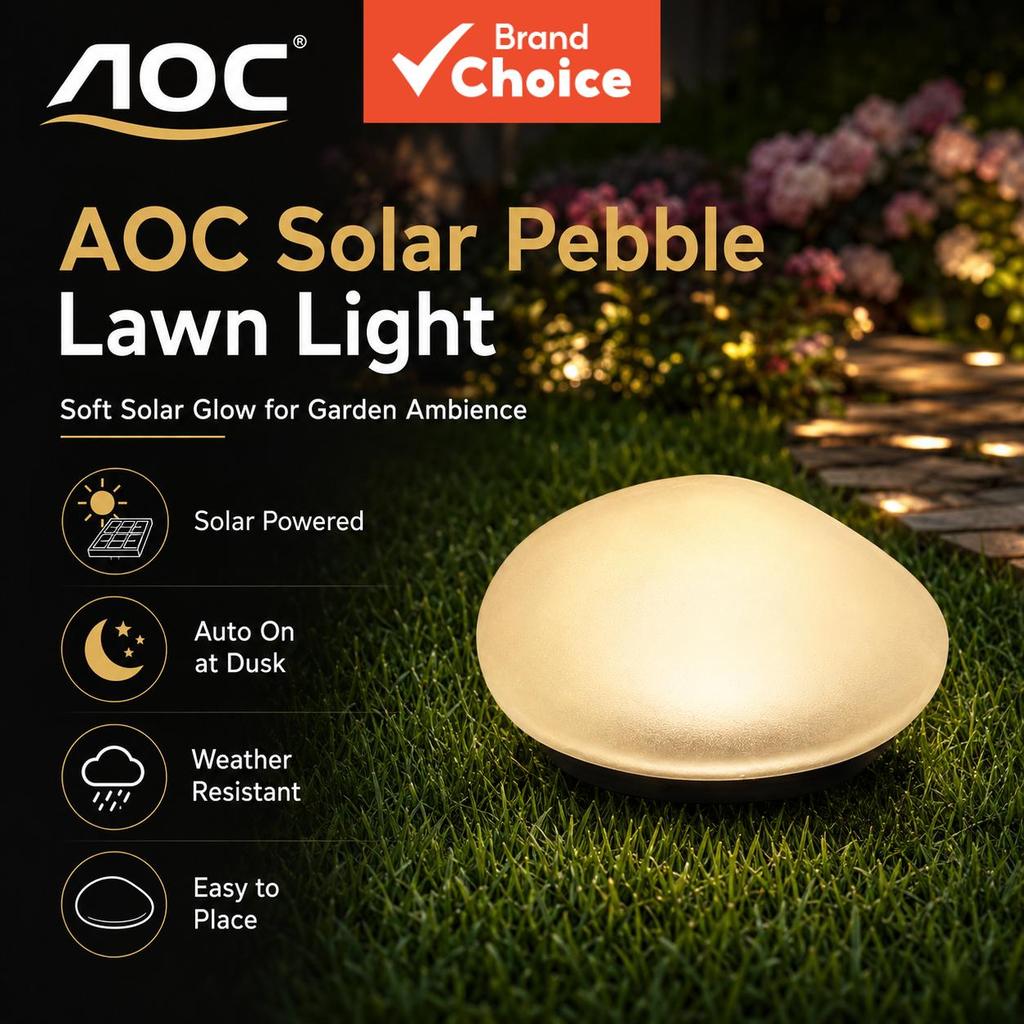 AOC TLP0501 Solar Solar Lâmpada de Jardim LED, À Prova D'água, Acendimento Automático ao Anoitecer, Luz Quente para