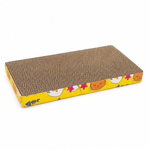 Arranhador Papelao Reto Gatos Catnip Natural Resistente Divertido Estimula Atividade Protege Moveis Entretenimento Fe...