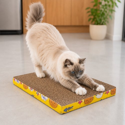 Arranhador de Papelão Reto Para Gatos com Catnip