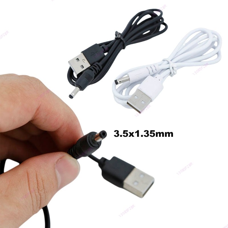 Cabo De Alimentação USB A Para DC 3.5x1.35mm Conector 3.5 Jack 5V Adaptador De Fonte Ventiladores HUB Carregamento N6 30