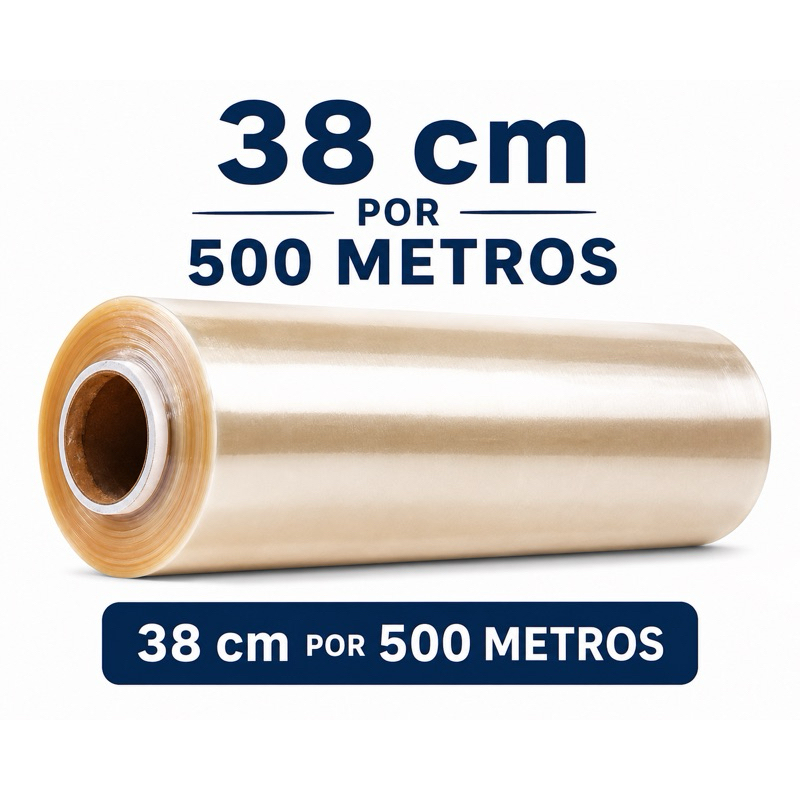 Filme PVC Esticável 38cm x 500m Lusafilm Dispafilm Transparente”