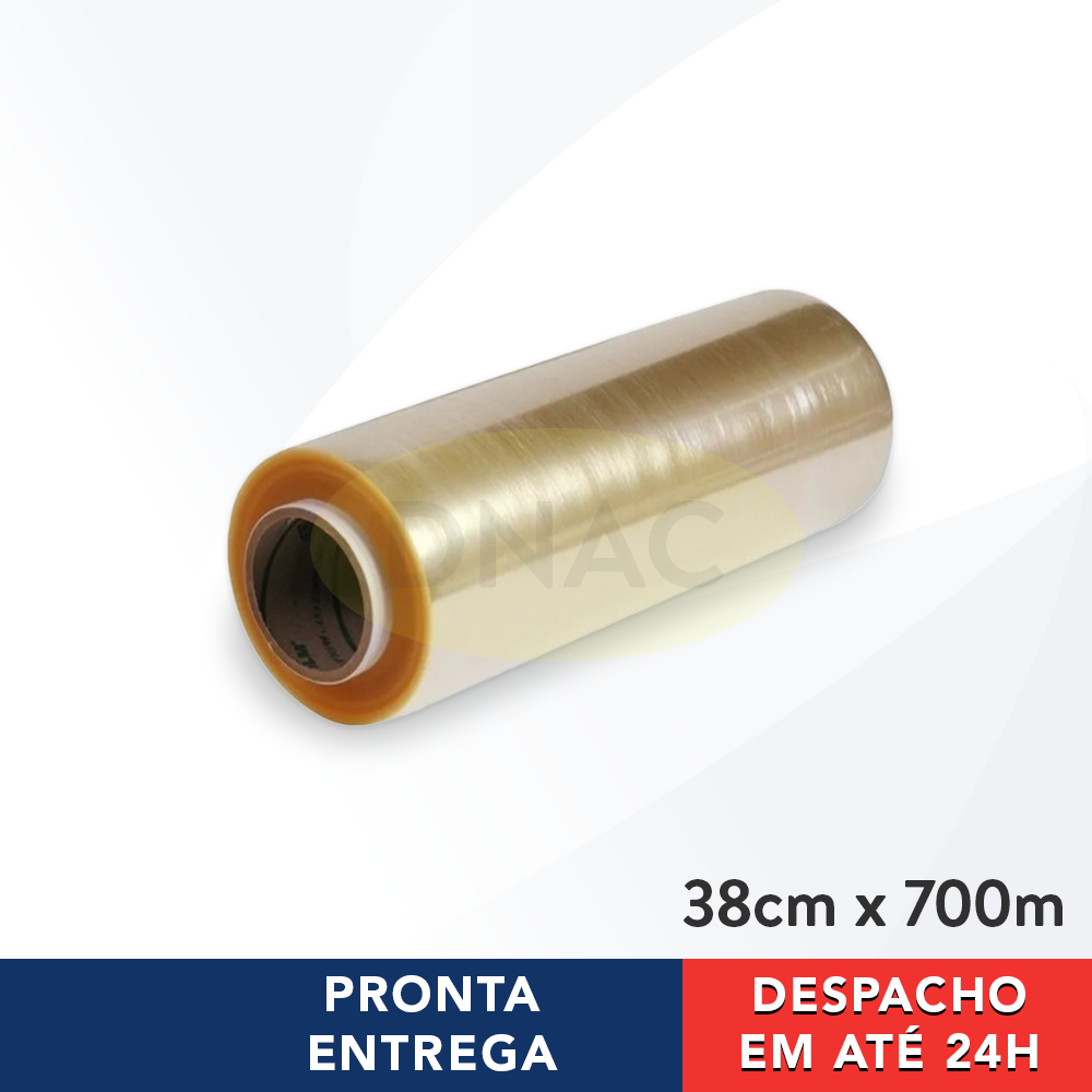 Papel Filme PVC Transparente Rolo Esticável Para Alimentos 38cm x 700m