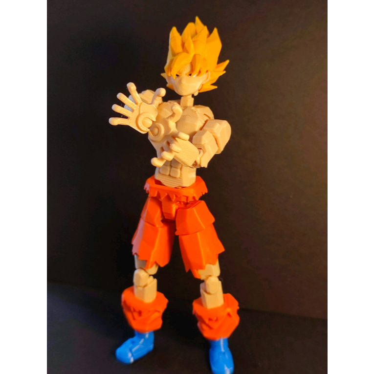 Muggora Boneco Dummy 13 Goku super saiyajin 2 Articulado Dragon Ball Entregue Montado Varias Poses