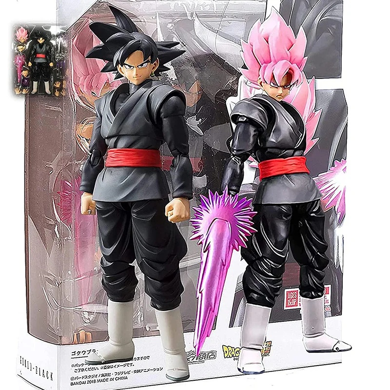 Boneco Goku Black Articulado Dragon Ball Action Figure Movel Brinquedo Colecionavel Com Acessorios