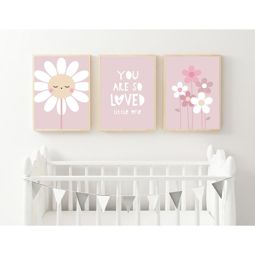 Kit Quadros Infantil Margaridas You Are So Loved