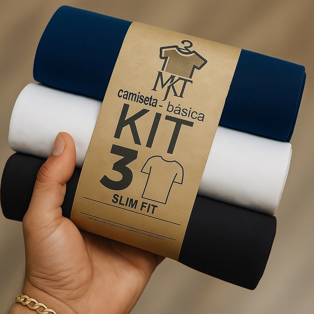 Kit 3 Camisetas Tech Peruana Premium Camisa Com Elastano Masculina Shopping 100% Algodão 30.1
