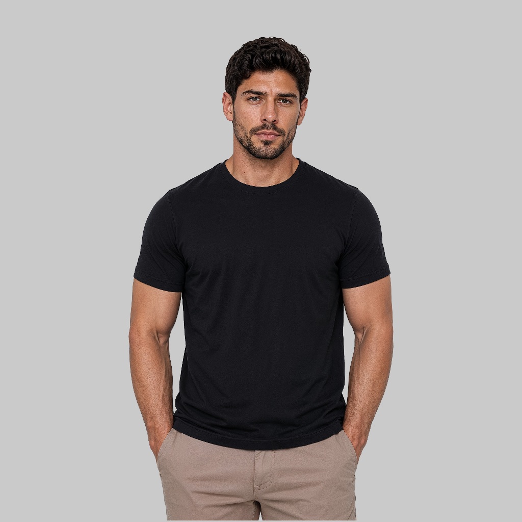 Camiseta Tech Modal Masculina Anti Odor Premium Camisa Básica Com Elastano Não Amassa