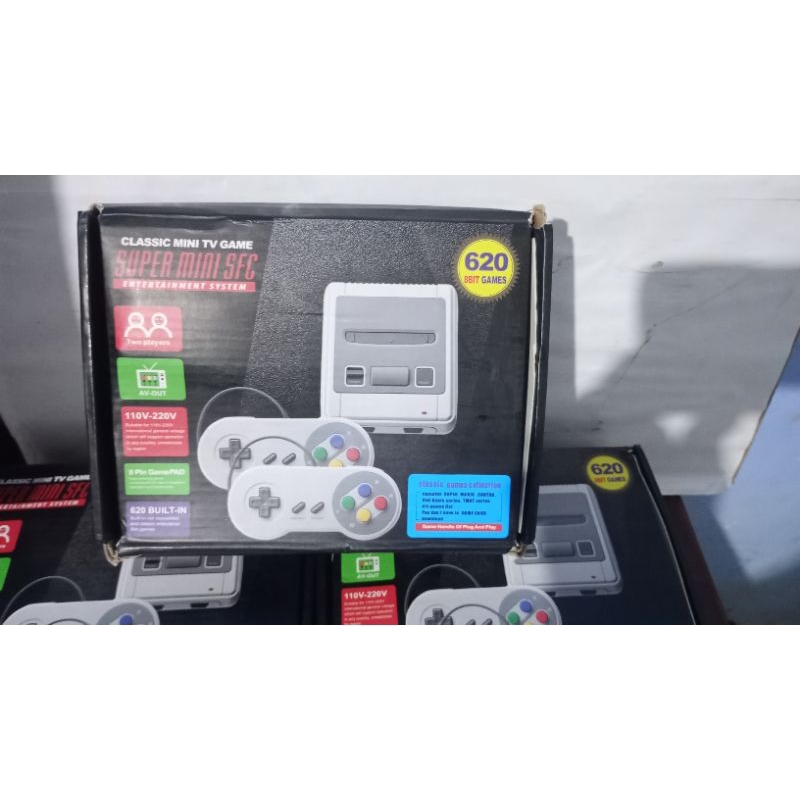 vídeo game clássico para tv , super mini SFC .Com defeito.
