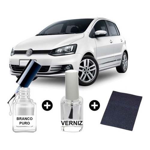 Tinta Tira Risco Automotiva Vw Fox Branco 2018 2017 Puro