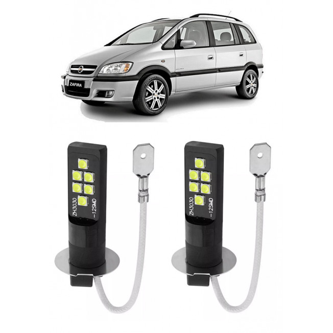 Par Lampada LED Bulbs Farol Milha Zafira 6000k