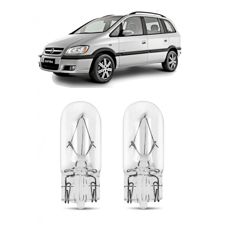 Par Lampada Pingo T10 Zafira Farol Teto Placa 5w