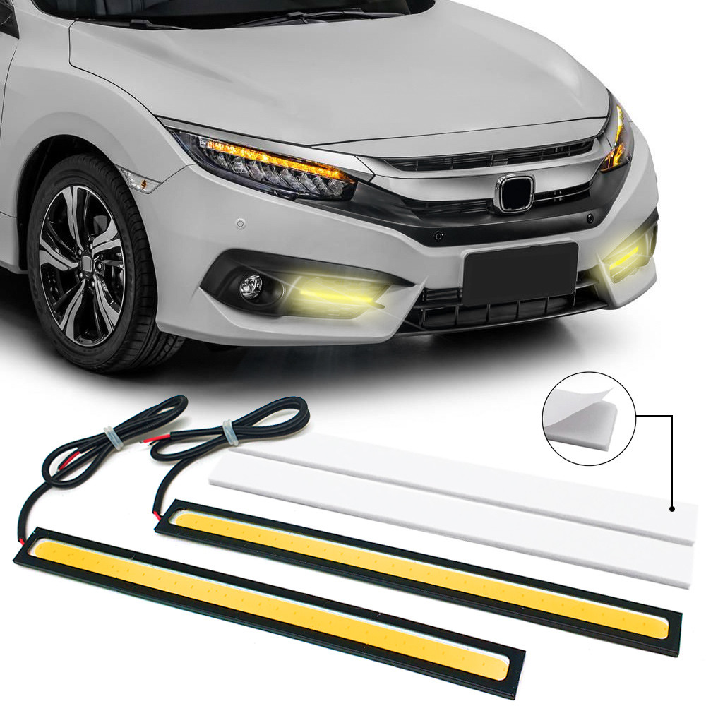 Par Barra Led Slim Zafira 2001 2002 2003 2004 2005 2006 Auxiliar DRL Farol Diurno Amarelo