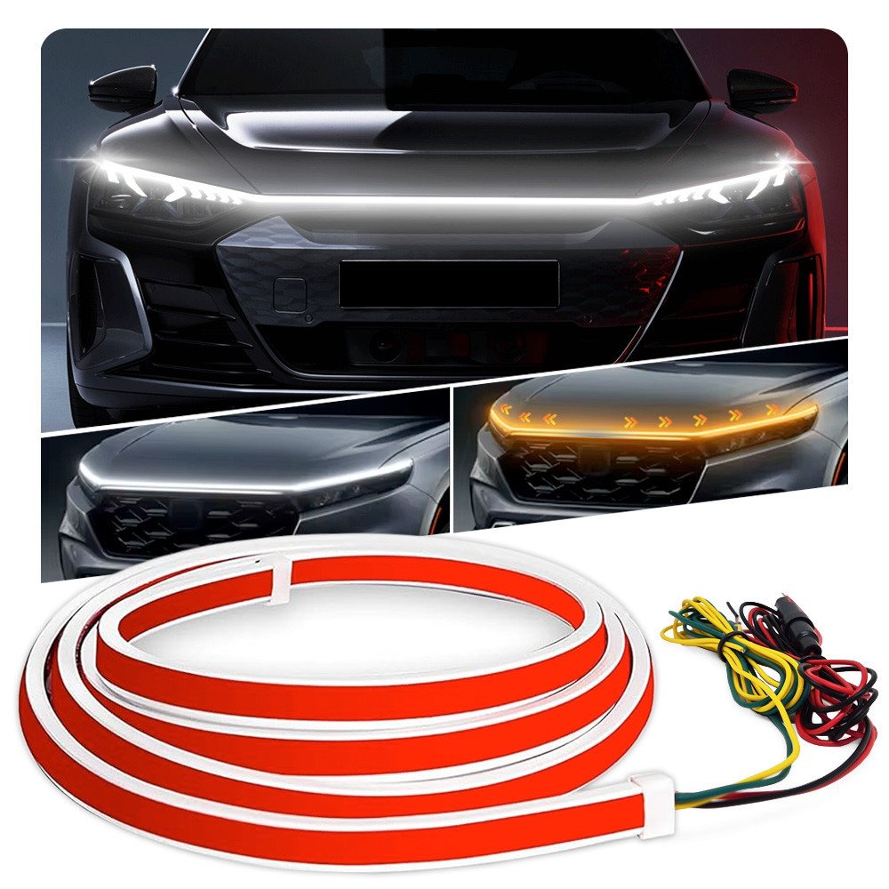 Fita Barra Led Capô Zafira 2001 2002 2003 2004 2005 2006 Pisca Laranja Amarelo Sequencial