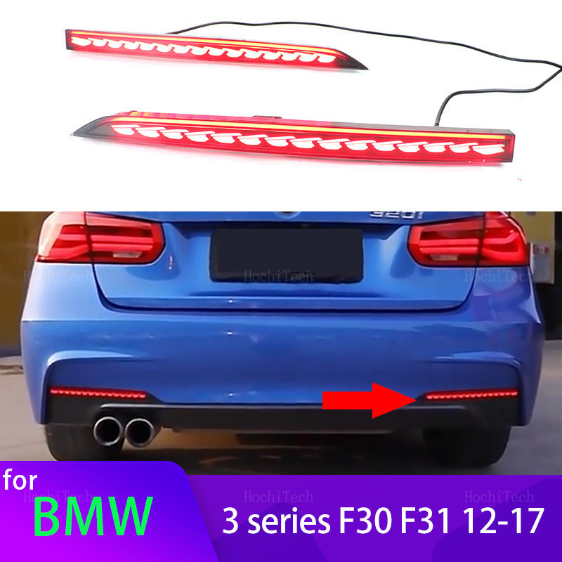 LED Refletor Lâmpada Traseira Nevoeiro Amortecedor Traseiro Luz De Freio Para BMW Série 3 F30 F31 2012-2017.0