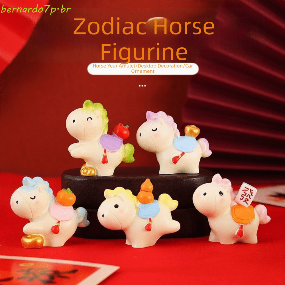 BNARDO Mascote De Ano Novo Em Miniatura , Estatueta De Cavalo De Ornamento De Mesa De Resina , Ornamentos Do Zodíaco Bra