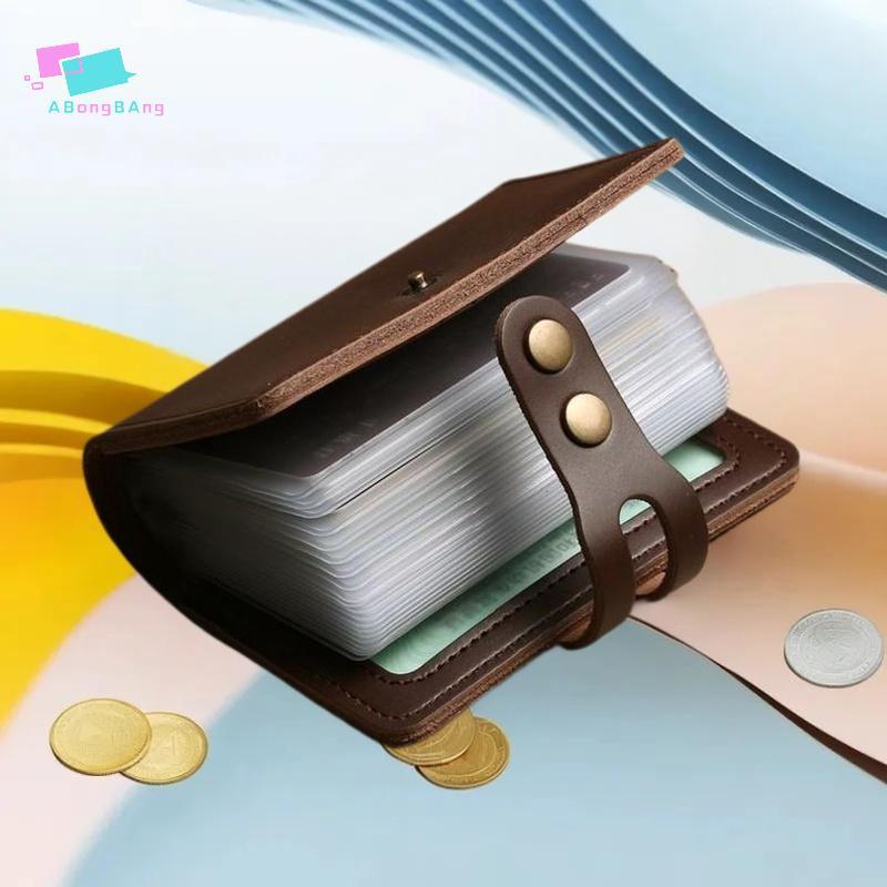 Abongbanghn Moda Couro Do Plutônio Masculino 30 Bits Caso De Cartão Titular De Visita Saco Passaporte De Crédito ID Cart