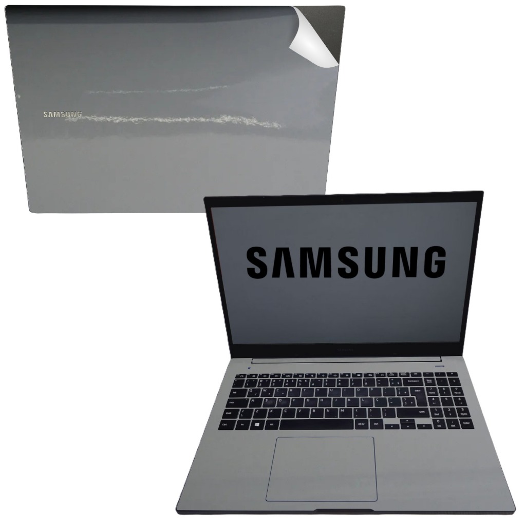 Kit adesivo skin notebook Samsung X30 550XCJ 550XCR - várias cores - recortado tecla a tecla