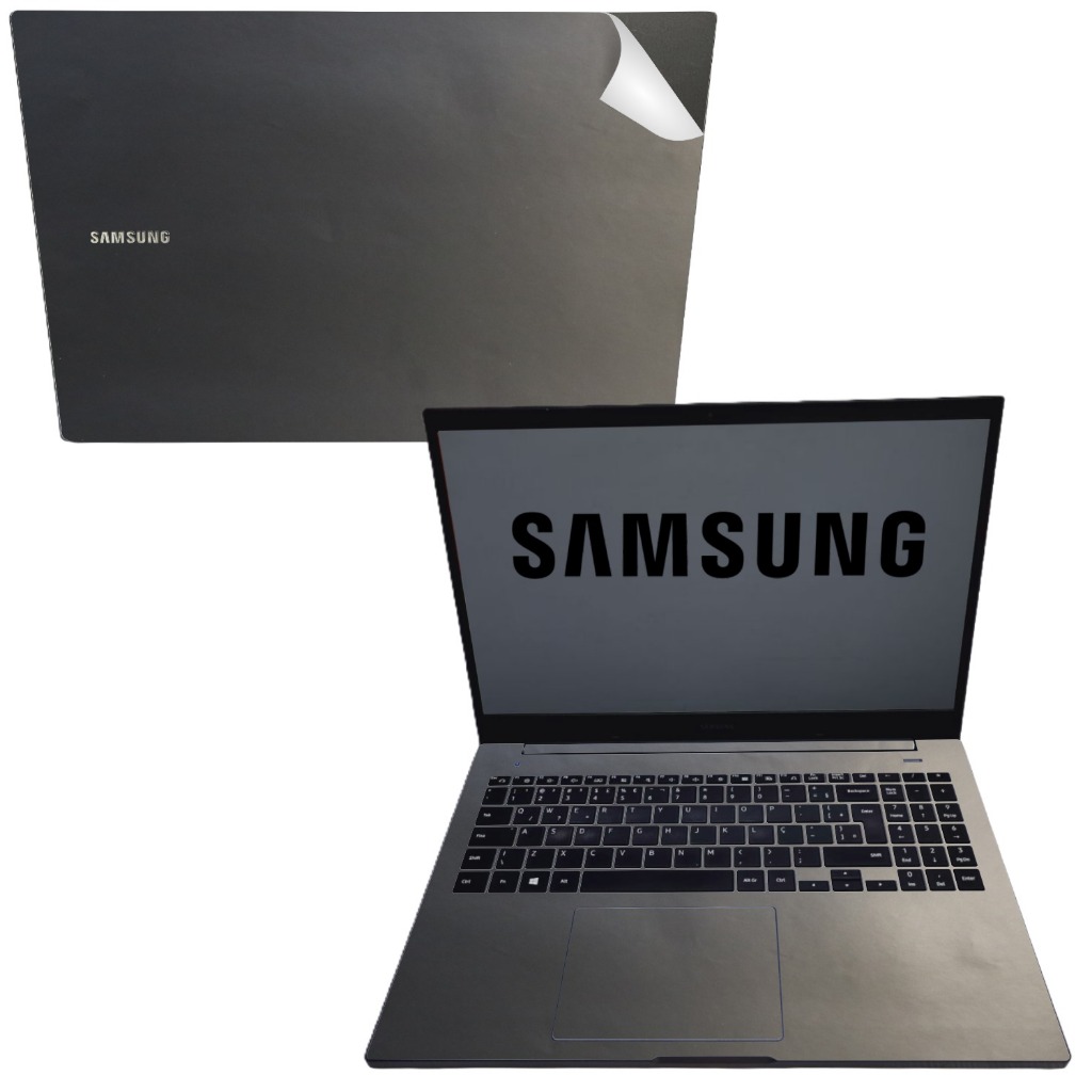 Kit adesivo skin notebook Samsung E20 550XCJ 550XCR - várias cores - recortado tecla a tecla
