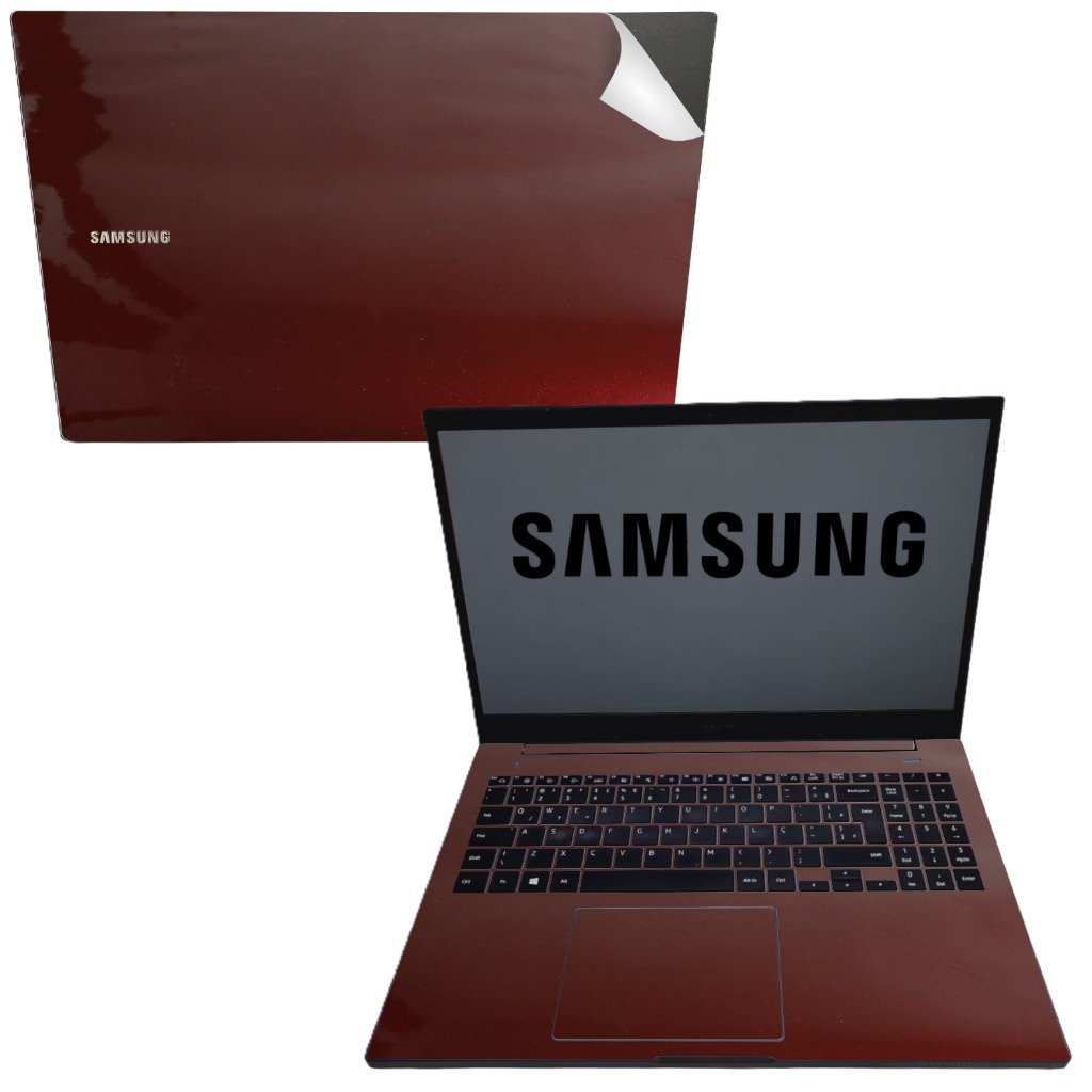 Kit adesivo skin notebook Samsung E45 550XCJ 550XCR - várias cores - recortado tecla a tecla