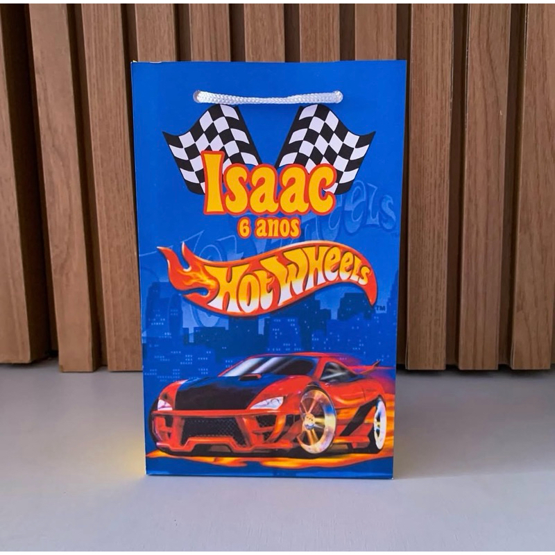 Sacolinha personalizada  Hotwheels - PEGUE E MONTE VOCÊ MESMA