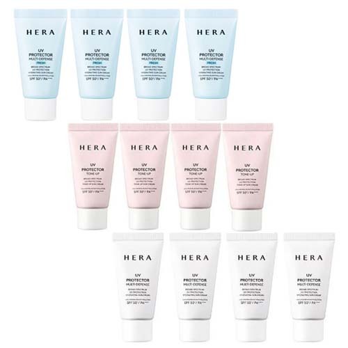 [HERA] Protector UV MULTI-DEFENSE/FRESH/Tone-up 15ml * 4pcs mini Tamanho Fps 50 + PA + +