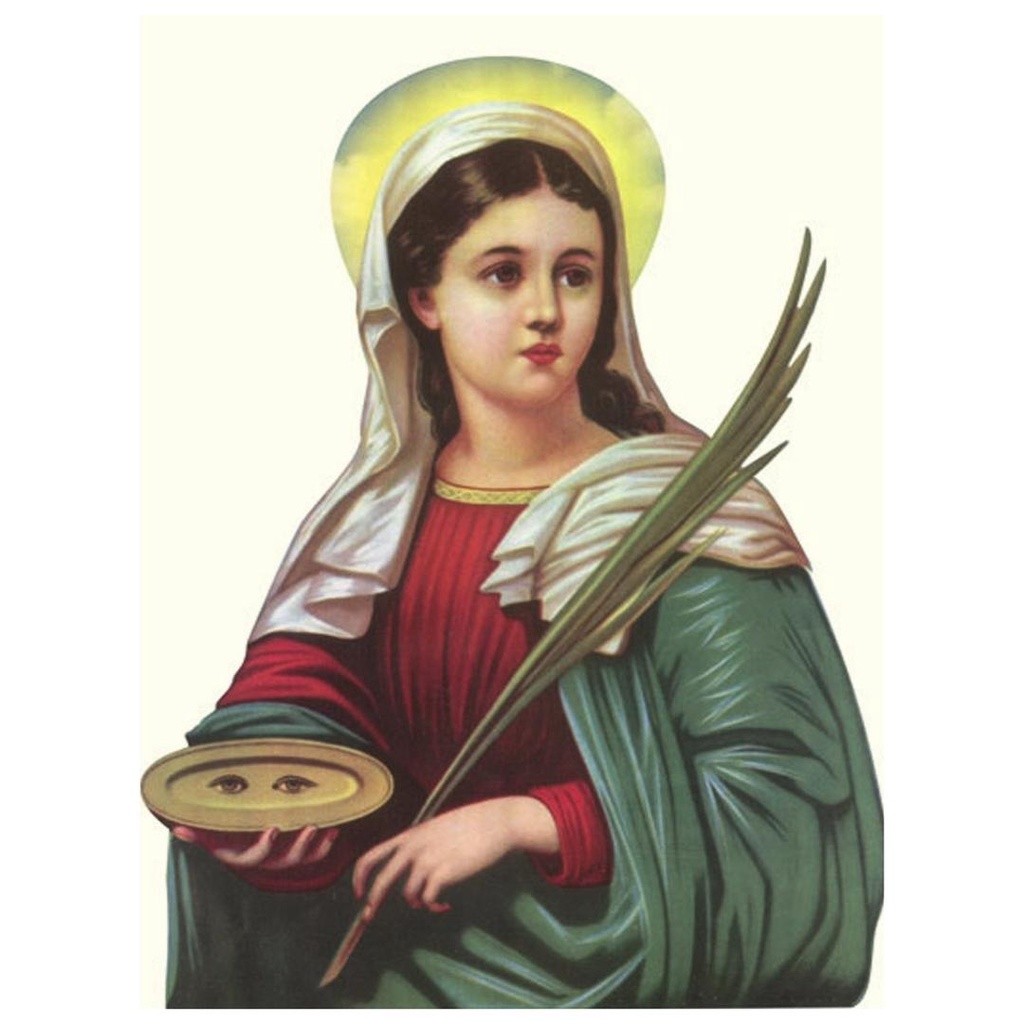 Quadro Plaquinha Decorativa MDF A4 - Santa Luzia 1
