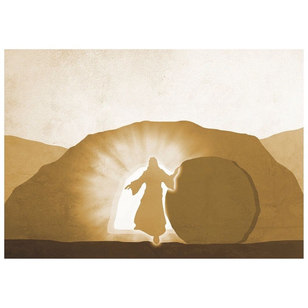 Quadro Plaquinha Decorativa MDF Jesus Renasce - FR204