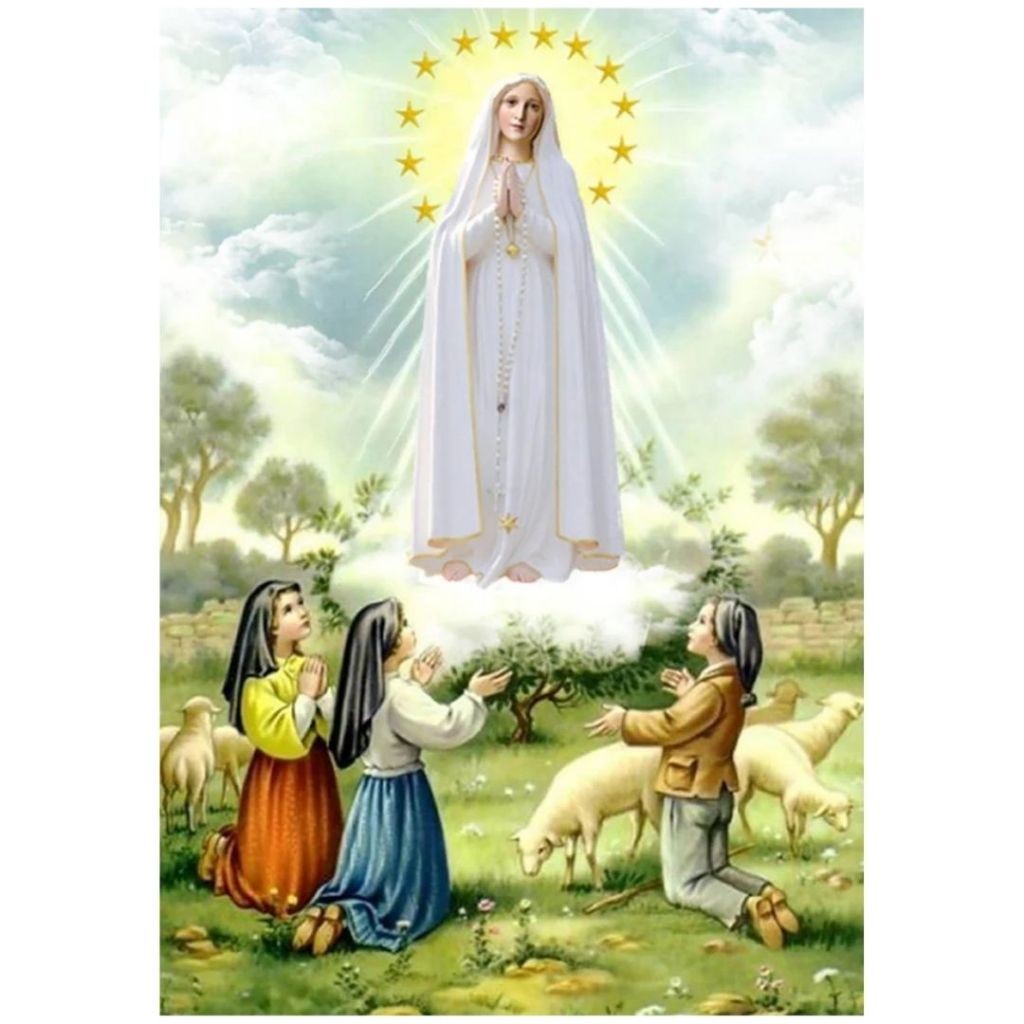 Quadro Plaquinha Decorativa MDF A4 - N. Sra de Fátima 1
