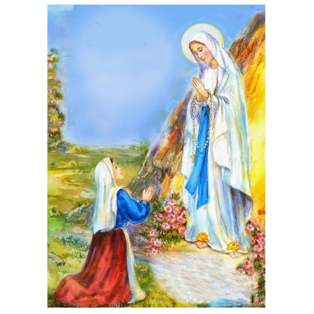 Quadro Plaquinha Decorativa MDF A4 - N. Sra de Lourdes 1