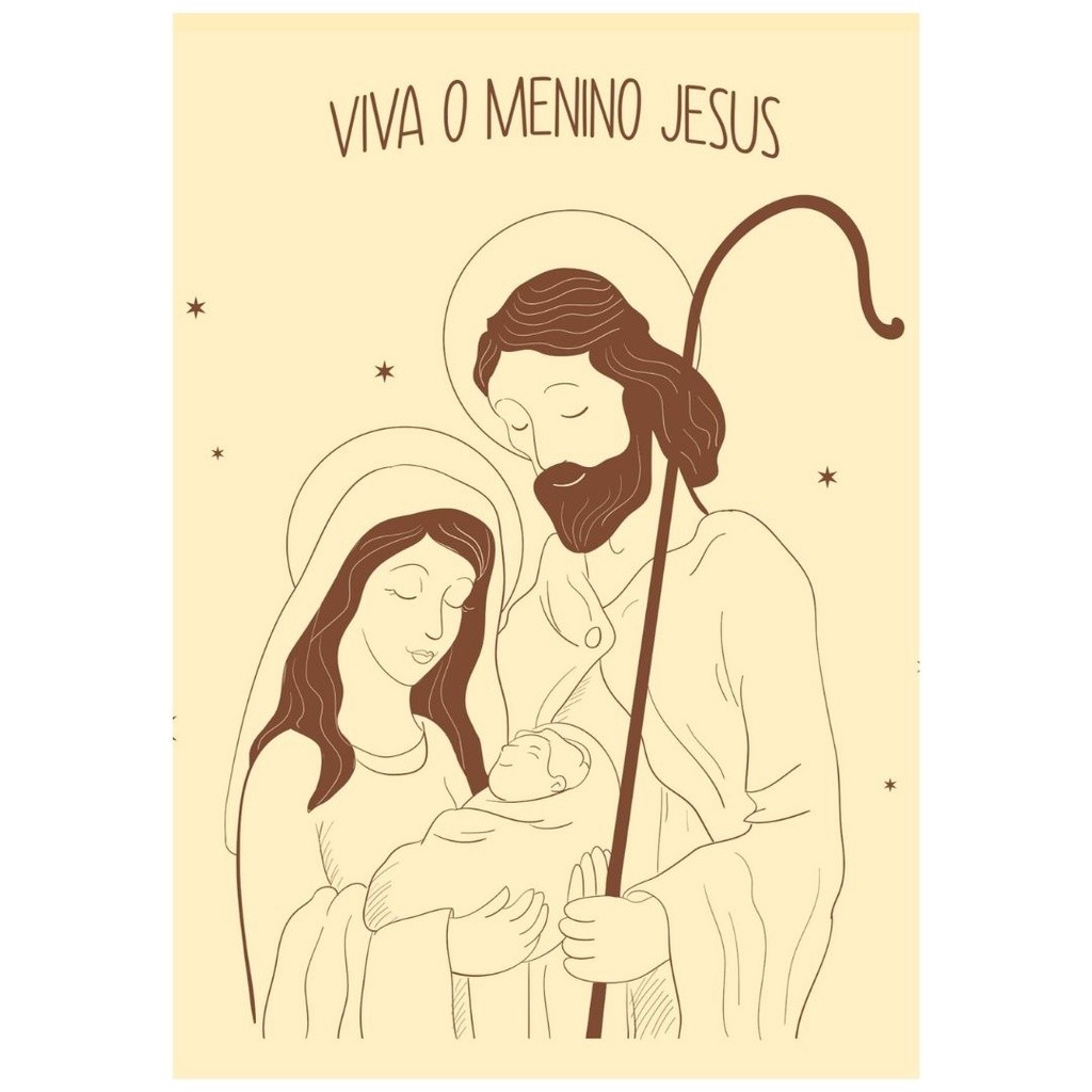 Quadro Plaquinha Decorativa MDF Sagrada Família - FR120