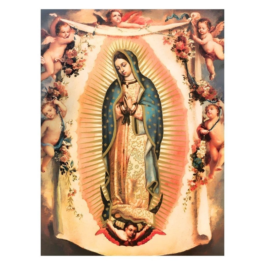 Quadro Plaquinha Decorativa MDF A4 - N Sra de Guadalupe