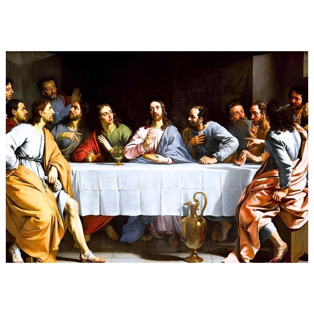 Quadro Plaquinha Decorativa MDF A4 - Santa Ceia do Senhor