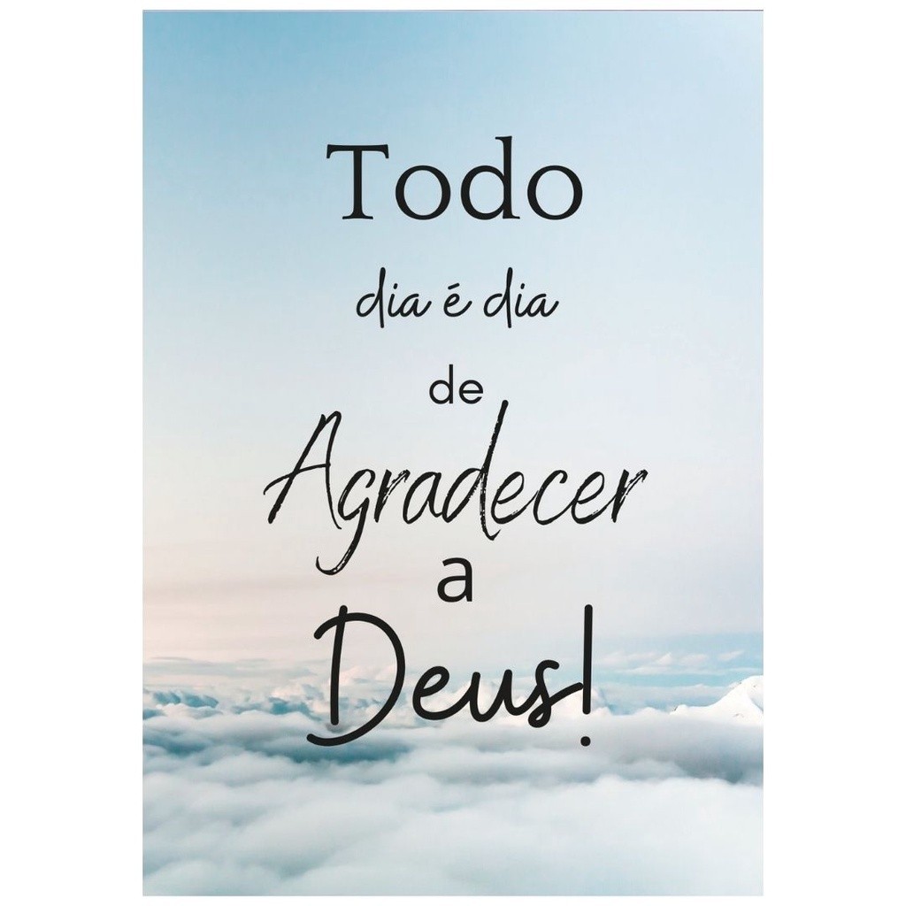 Quadro Plaquinha Decorativa MDF Agradecer a Deus - FR68