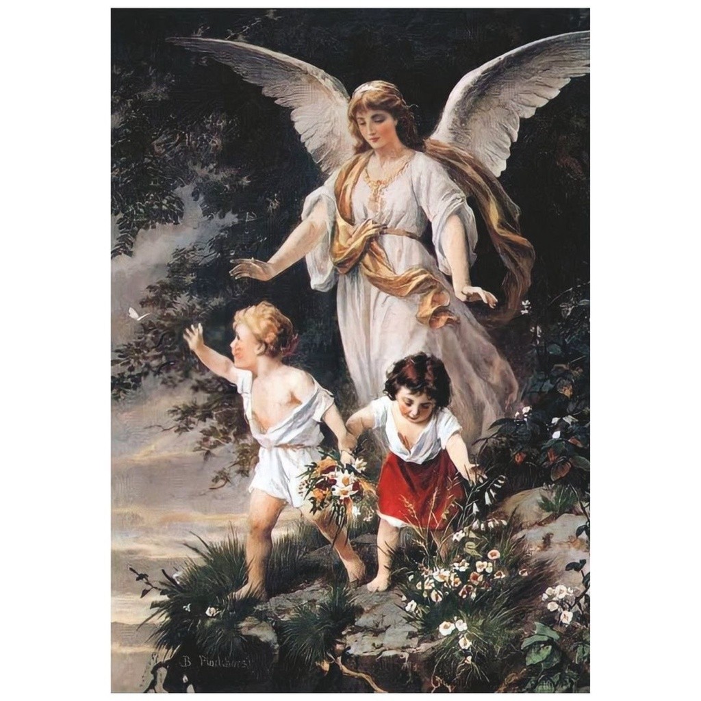 Quadro Plaquinha Decorativa MDF Anjo da Guarda - FR111