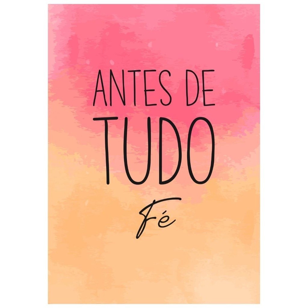 Quadro Plaquinha Decorativa MDF Fé - FR20