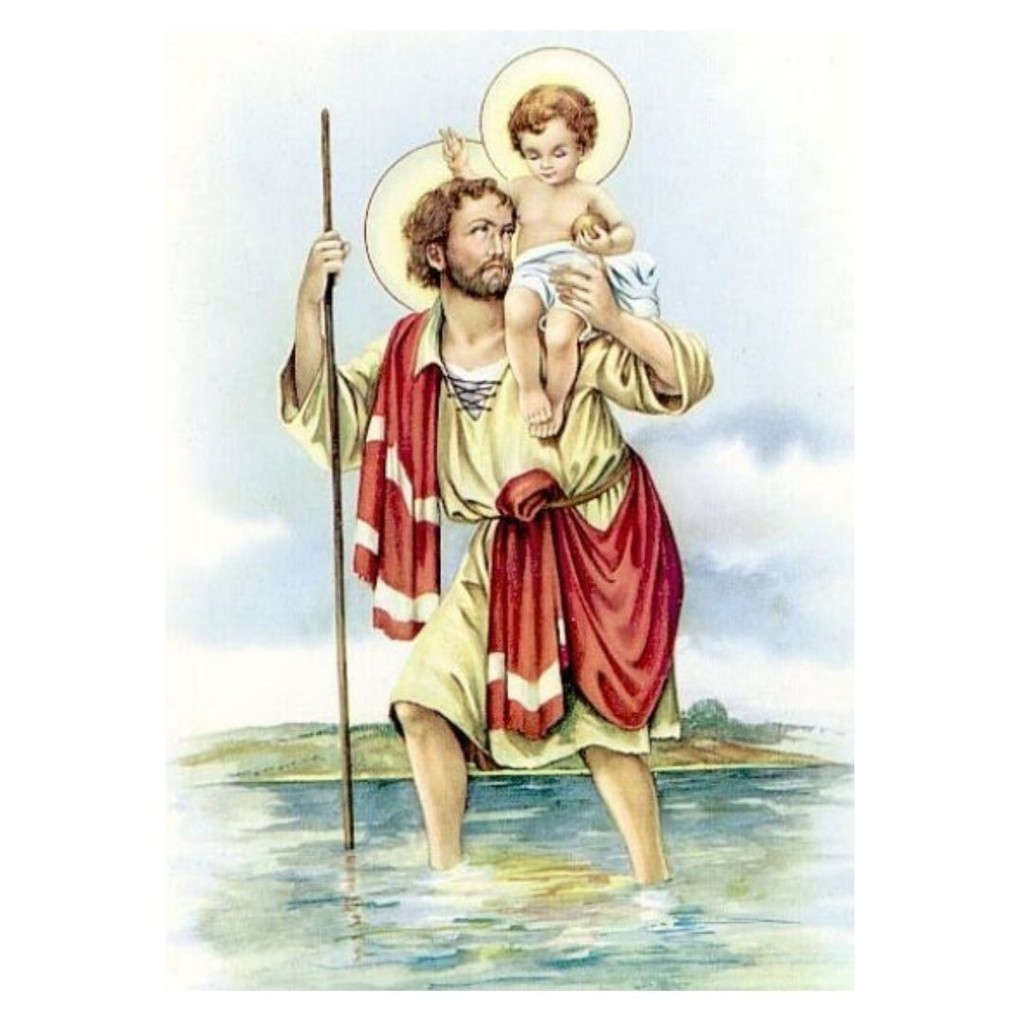 Quadro Plaquinha Decorativa MDF A4 - São Cristóvão 1