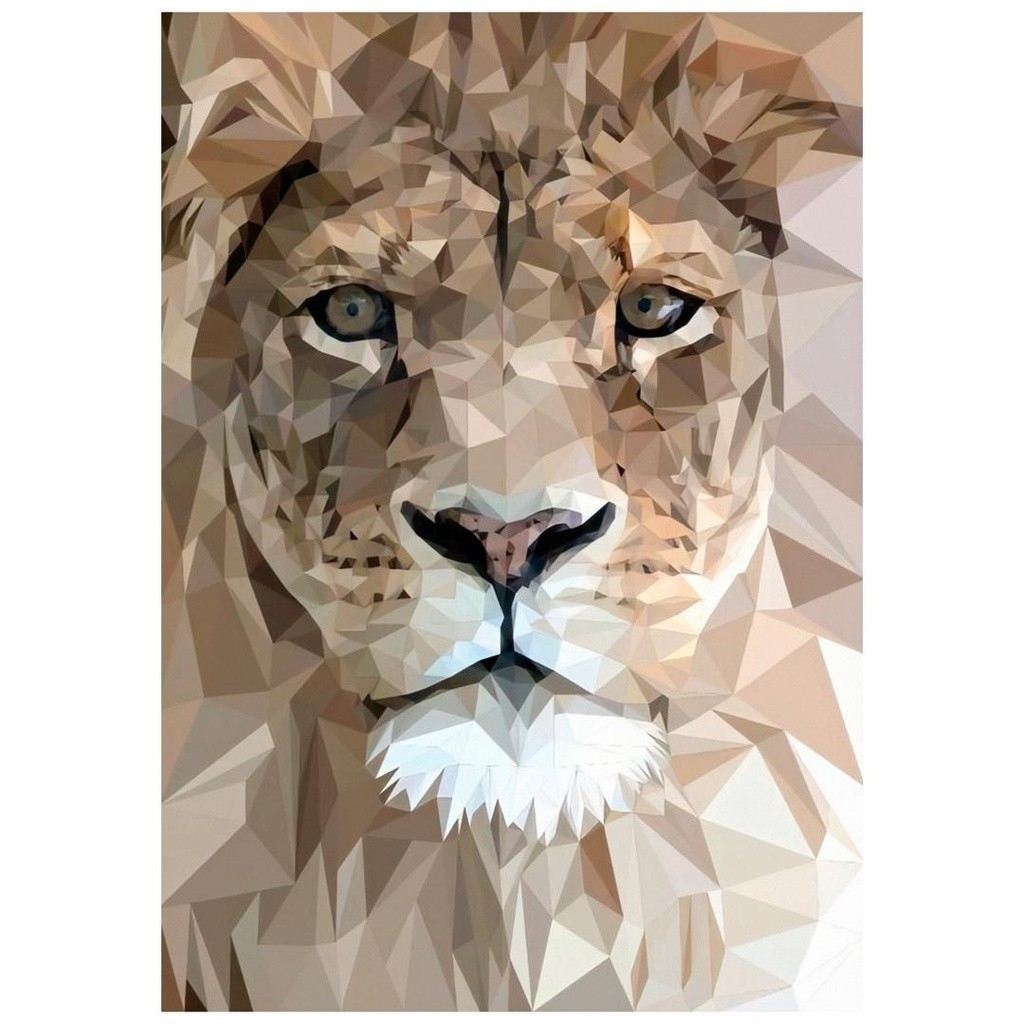 Quadro Plaquinha Decorativa MDF Face do Leão - FR27