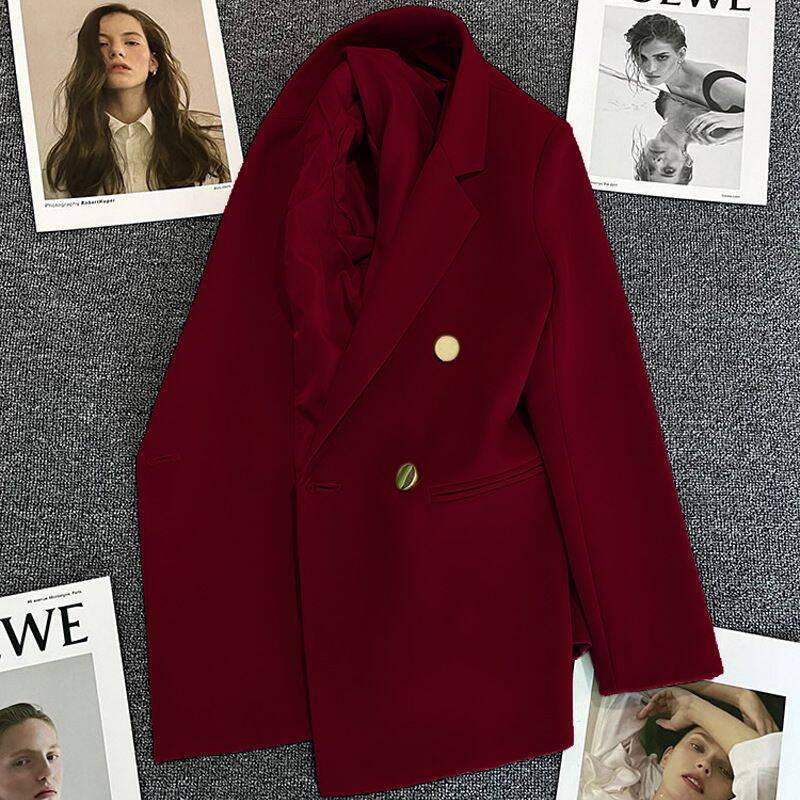 Tamanho elegante Casual feminino topo versão solta feminino coreano novo estilo jaqueta grande terno