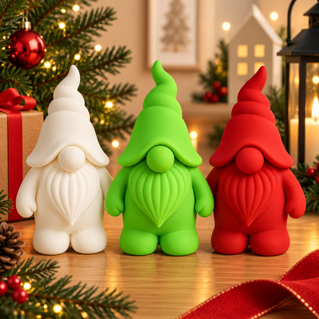 Kit 3 Gnomes de Natal Decorativos Duendes de Mesa Enfeite Natalino Decoração Presente Natalino criança