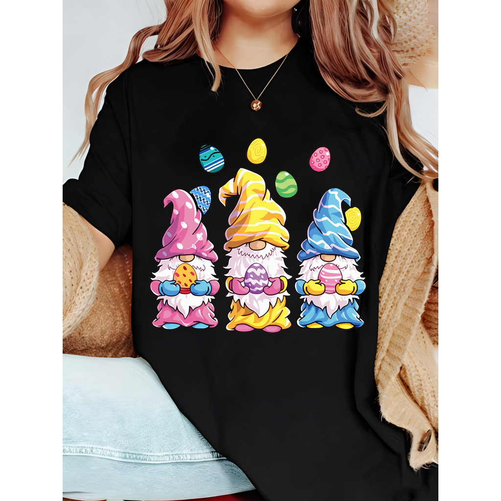 Bonecos de Gnome de Páscoa Coloridos com Padrões Diversos, de Plástico, Ideal para Decoração de Páscoa